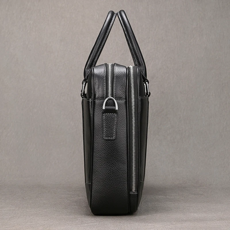 New Design Men Briefcase Genuine Leather laptop Bag Cowskin Office Business Handbag Male crossbody Shoulder Bag Travel bag Tote