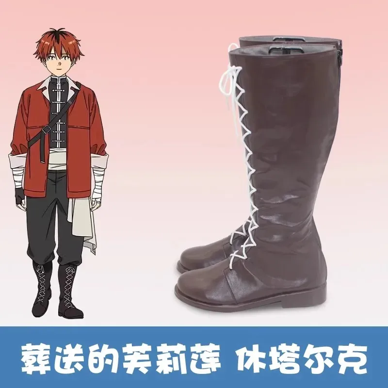 

qa156Anime Frieren At The Funeral Stark Cosplay Shoes Boots Role Play Uniform Halloween Carnival Party Outfit bootsProp For Wome