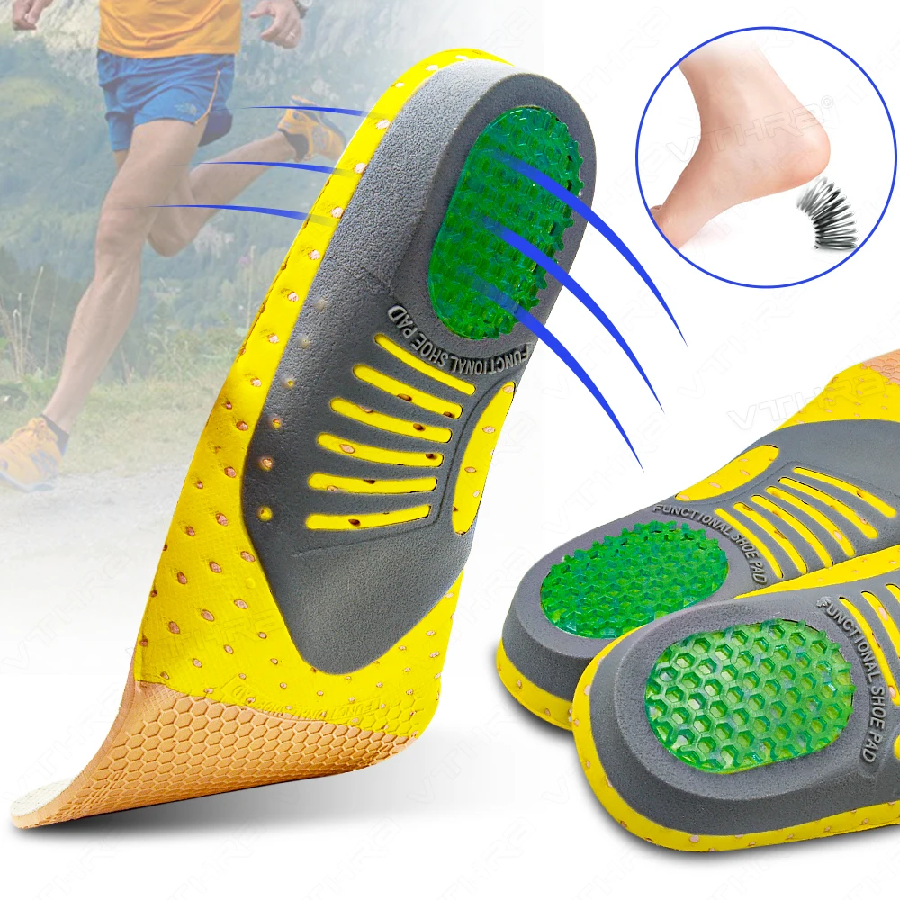 Krolik Orthotic Gel Insoles For Sneaker Orthopedic Flat Foot Cushion Insert Arch Support Pad Foot Pain-relieving Man Women