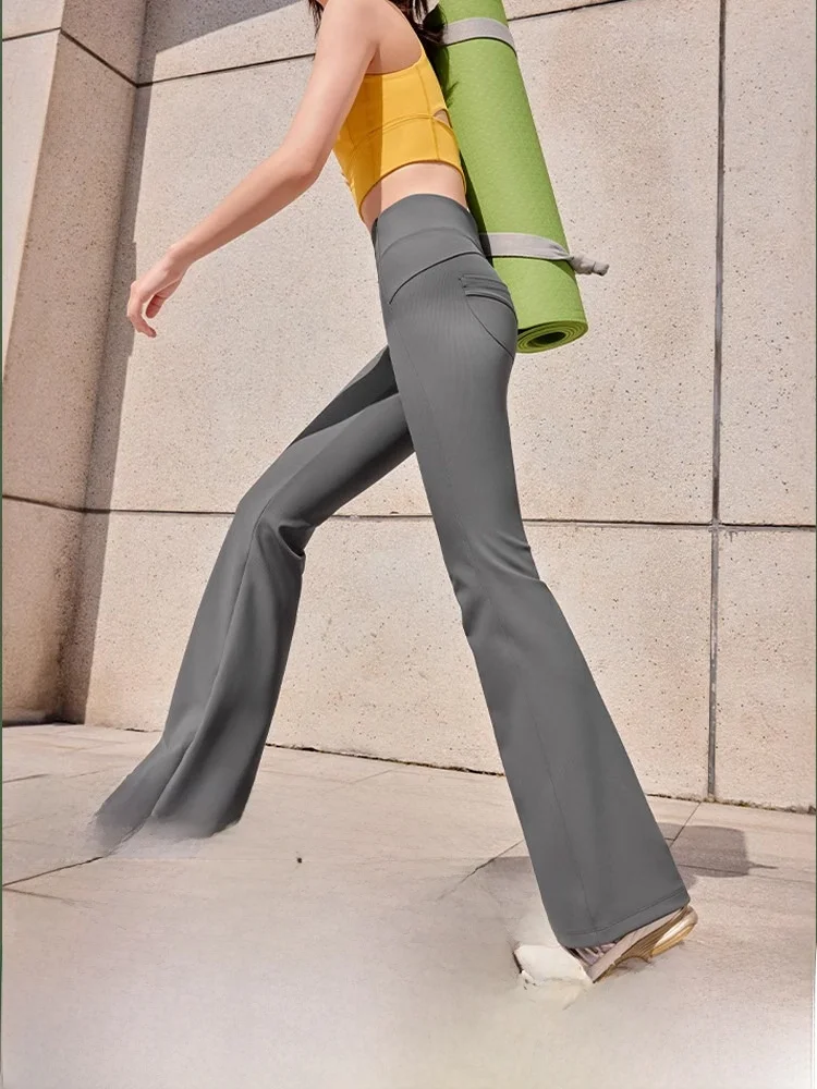 

Женские спортивные брюки-капри Bla Ice Silk для йоги, длинные, с эффектом подтяжки ягодиц, микро-клеш, фасон «бананы»