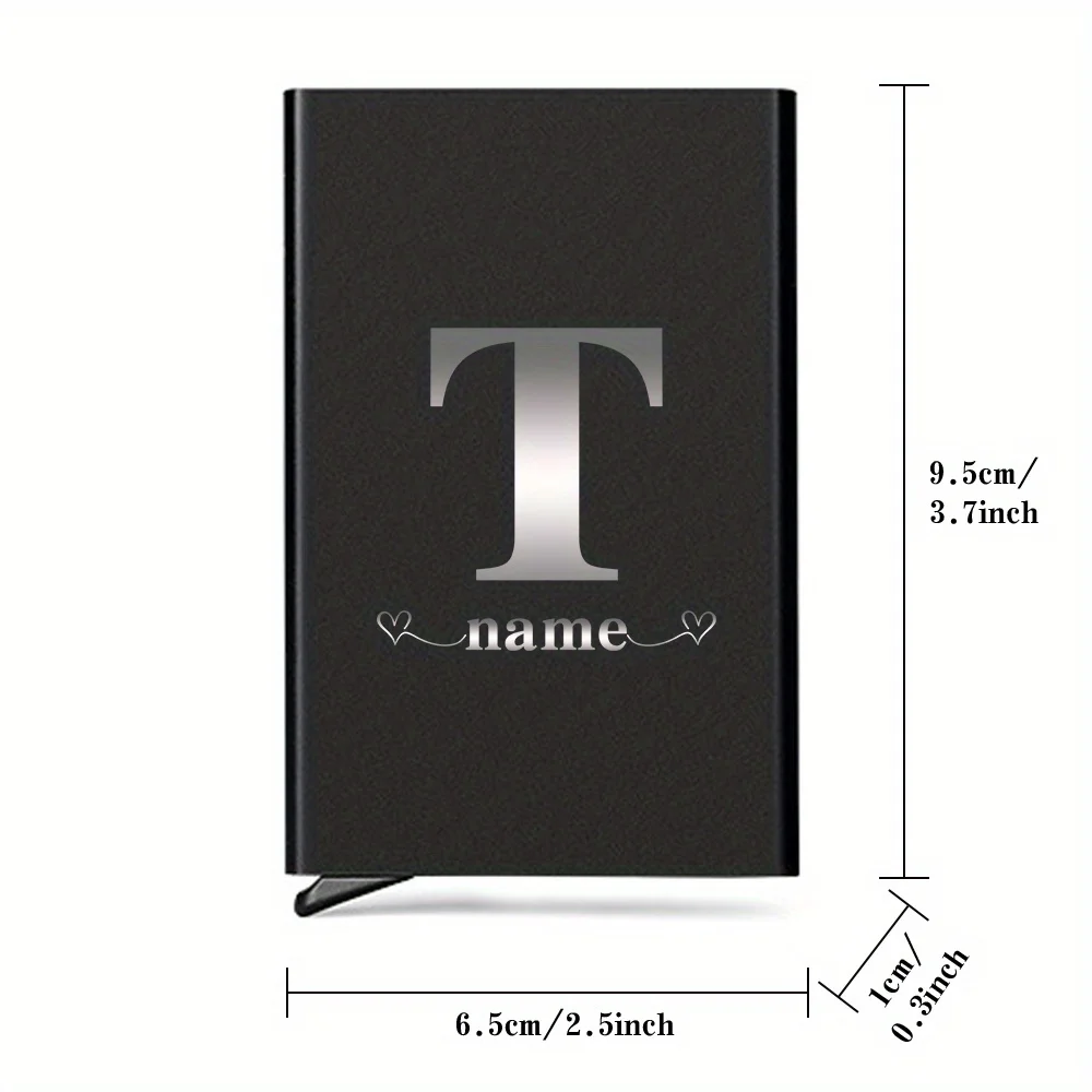 Personalized Customized Name Credit Cards Holder Pop-Up Business Card Storage Box Thin Mini Organizer Letter Custom Products