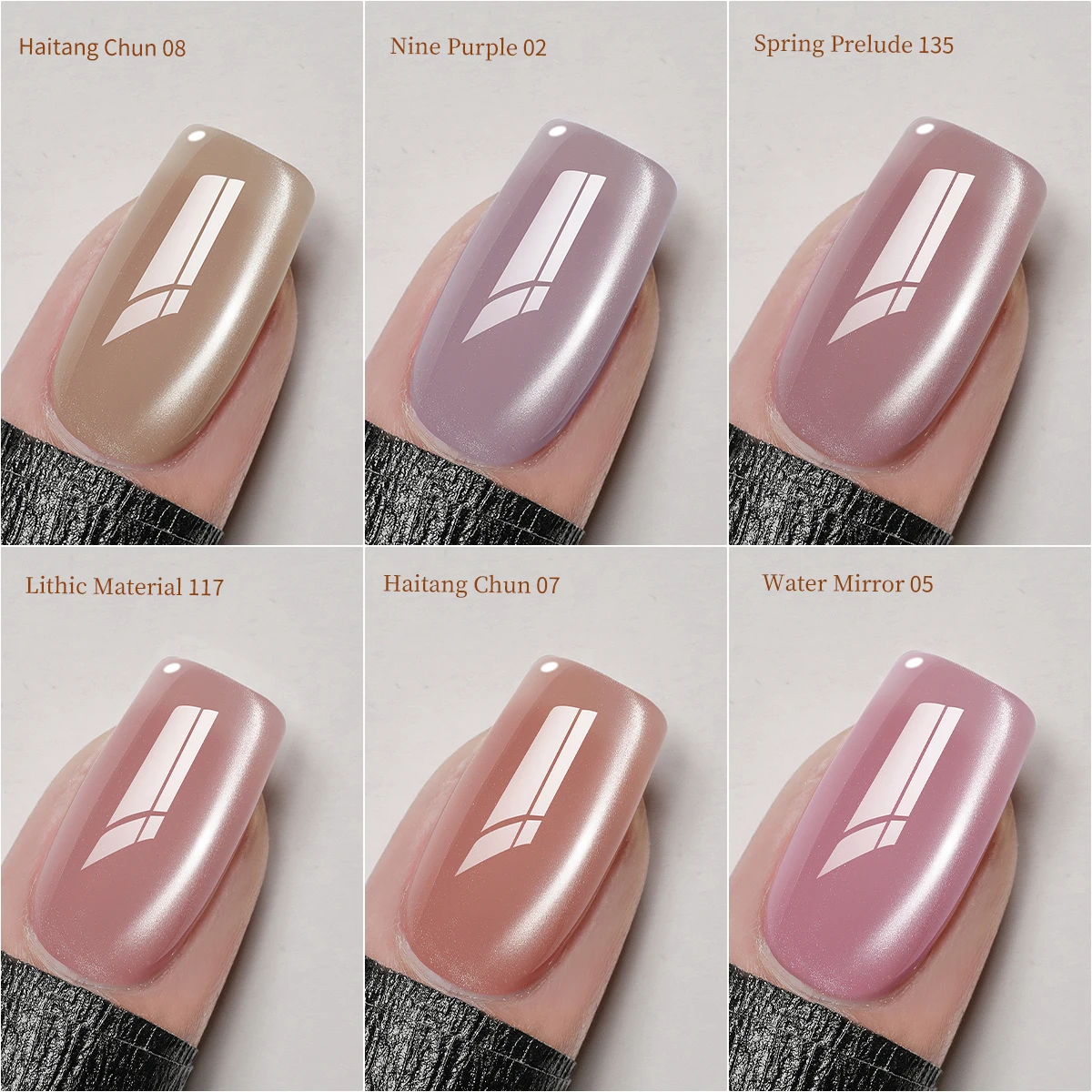 6 قطعة 15 مللي سلسلة الوردي عين القط جيل للأظافر مجموعة طلاء الأظافر شبه الدائم مسمار الفن تمرغ الأشعة فوق البنفسجية LED صالون الأظافر لتقوم بها بنفسك صالون الأظافر هلام