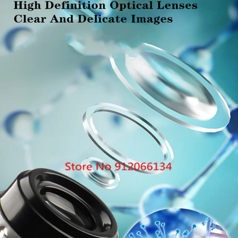 Scientific Experiment Optical Triple Zoom Student Alloy Microscope 100X 600X 1200X Zoom HD Imaging Lighting Educational Kids Toy
