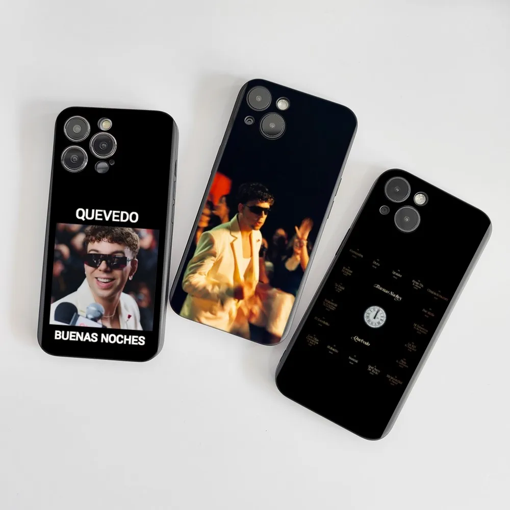 1PC Singer Quevedo Phone Case Silicone Soft For iPhone 16 15 14 13 12 11 X XR Plus Pro Max Plus