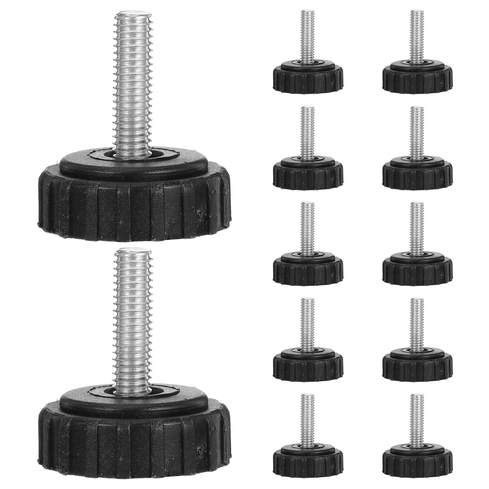 

12pcs Furniture Feet Levelers Height Adjustable Screw-On Anti-Slip Pads For Table Chair Sofa Bed Cabinet Floor Protectors