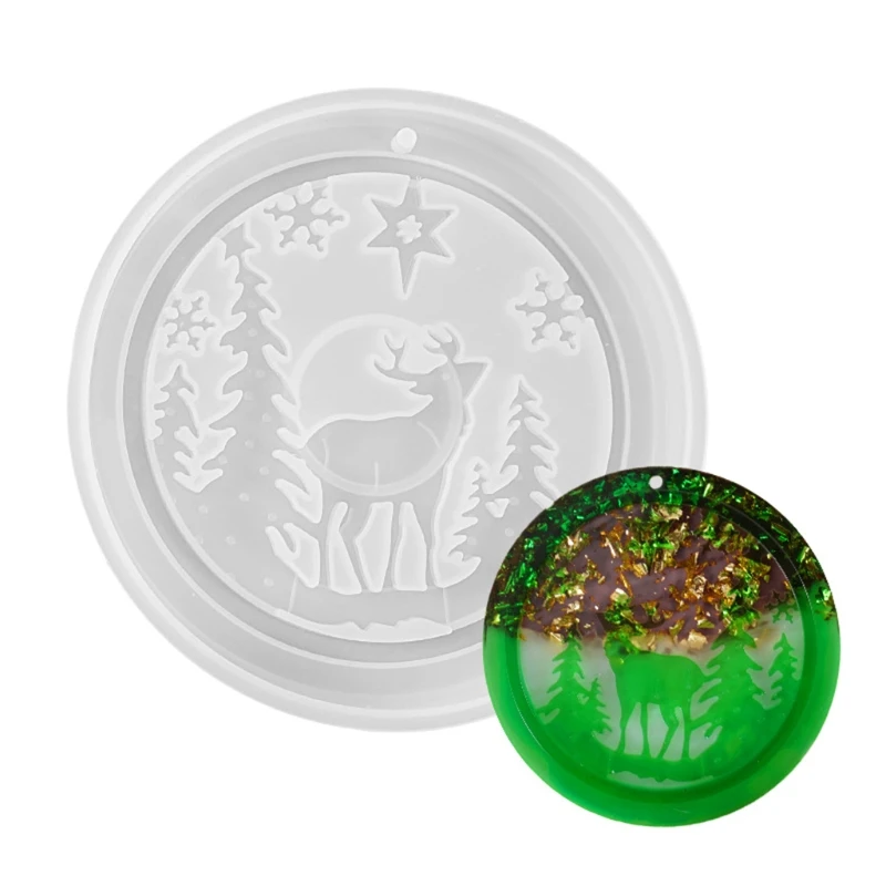 Silicone Material Moulds Resin Epoxy Keychain Molds Christmas Theme Dropship