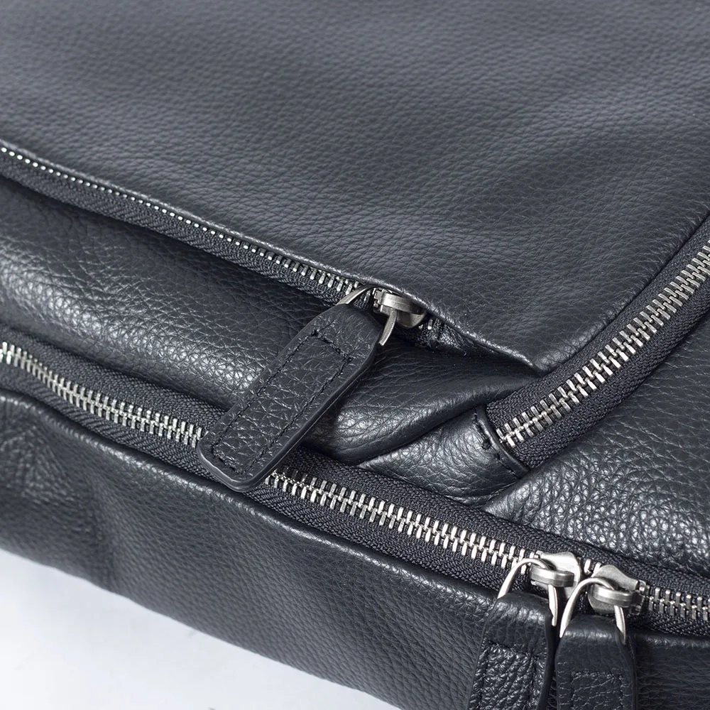 S.WORKER Herren-Rucksack aus echtem Leder, lässige Schultaschen, großer klassischer Reise-Tagesrucksack, Geschenk für Männer – Detail 16