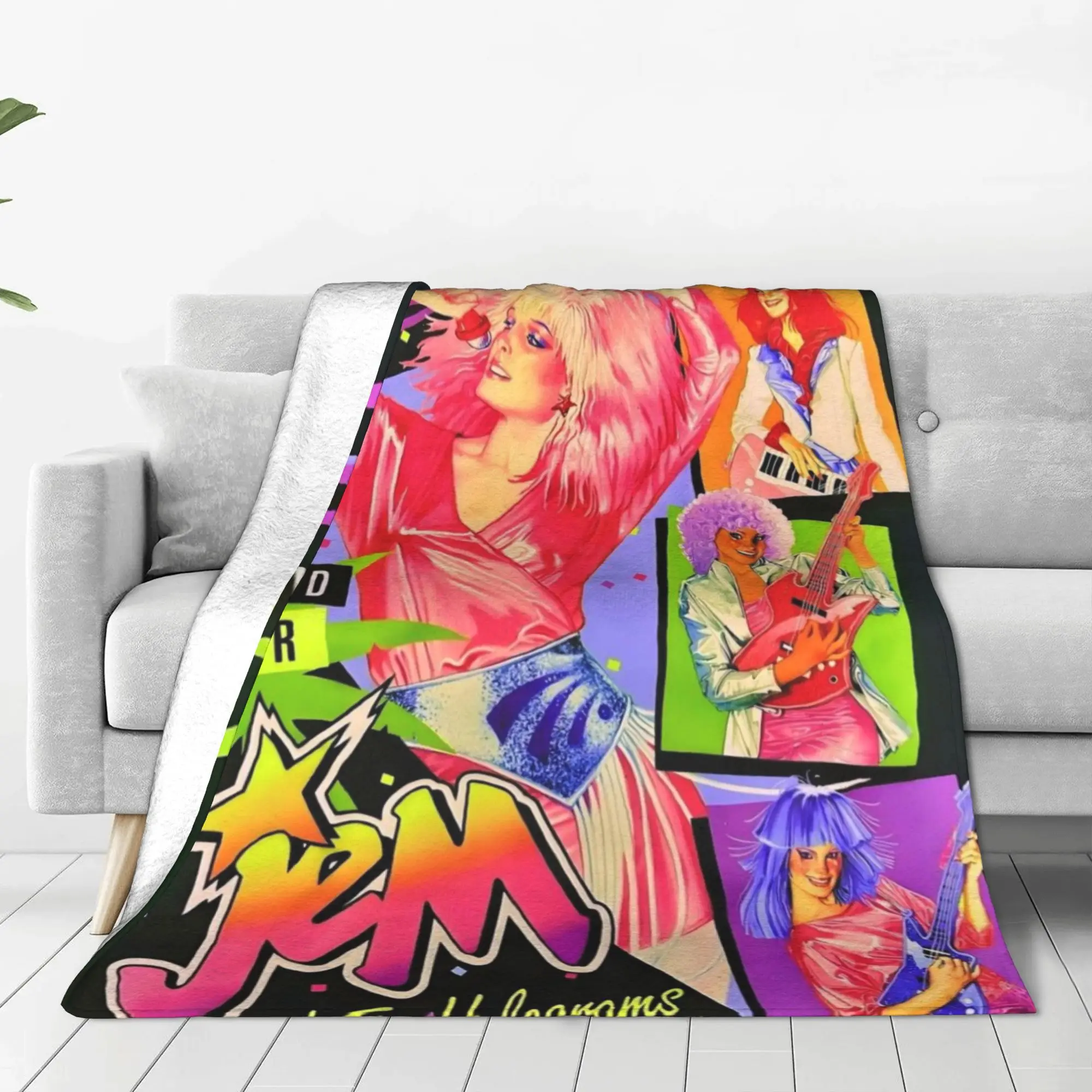  Jem And The Holograms  Jem And The Holograms Blanket Summer Cute Lightweight Throw Blankets For bed  Plush Thin Quilt