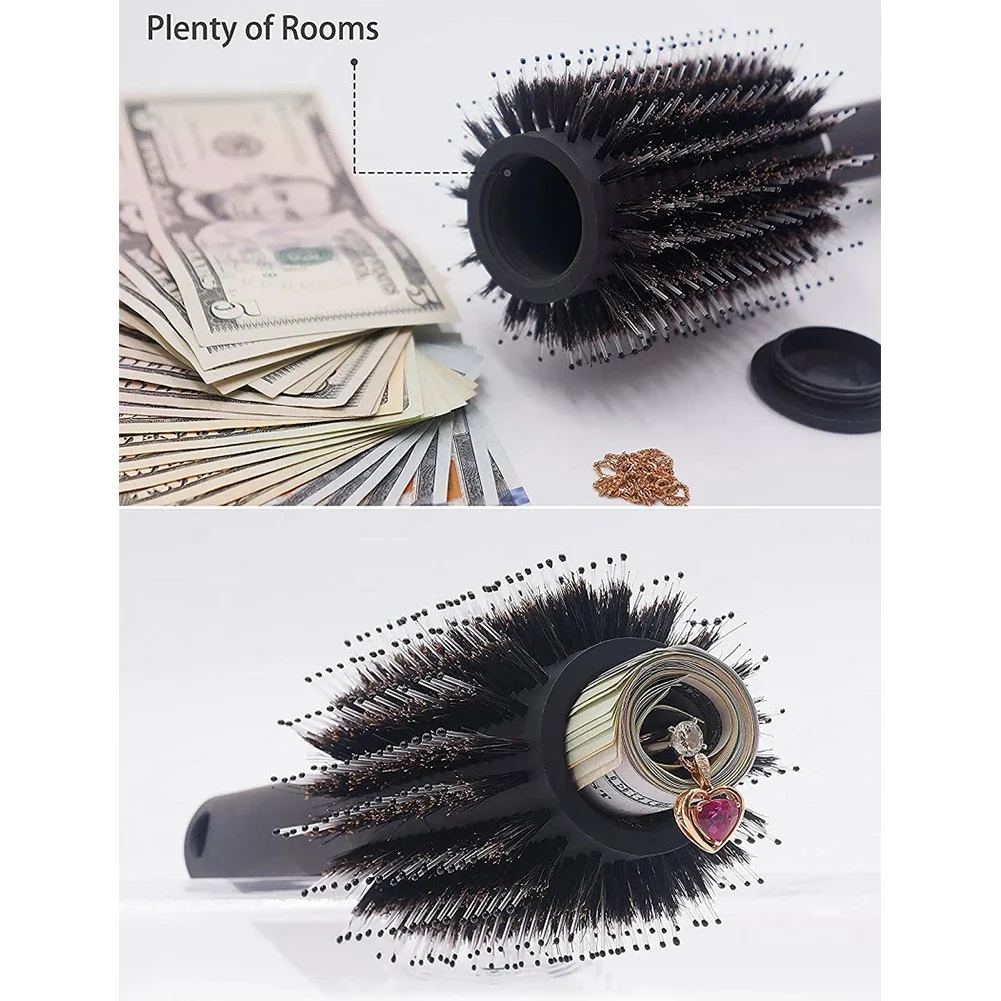 Hair Comb Secret Stash Hidden Safe Diversion Brush Key Safe Box Hiding Diamond Jewelry Storage Discreet Secret Removable Lid