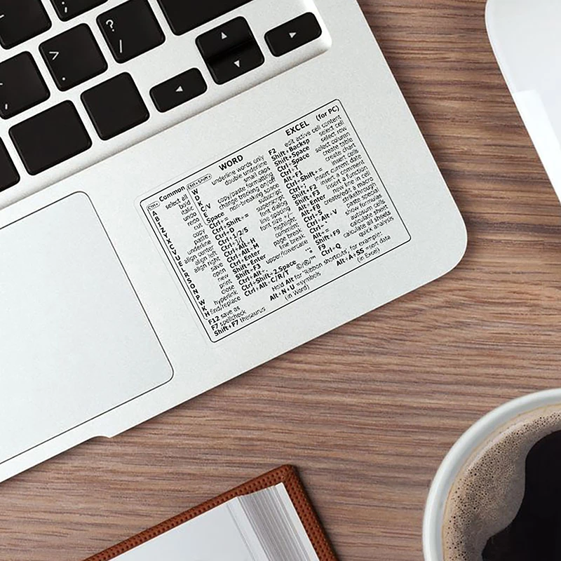 2Sheets For Windows PC Computer Reference Keyboard Shortcut Sticker Adhesive Transparent Sticker For Laptop Computer Shortcut