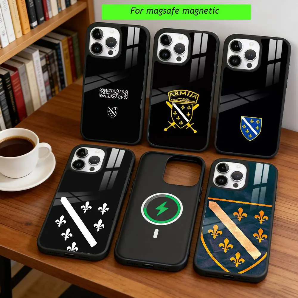 

Bosnia and Herzegovina passport Phone Case For iPhone17,16,15,14,13,12,11 Plus,Pro Magnetic with Magsafe Wireless Charging