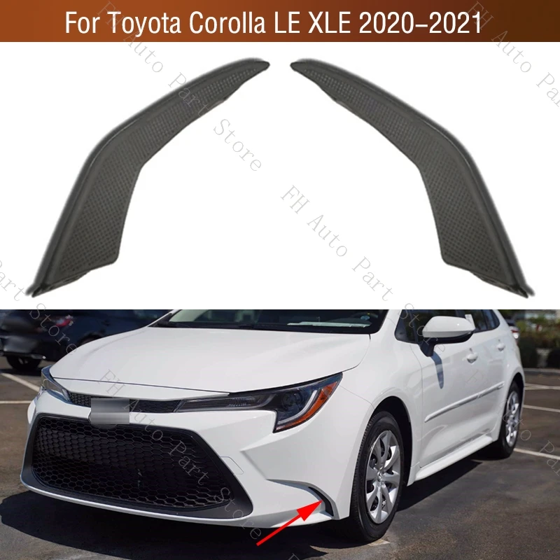 

2PCS For Toyota Corolla LE XLE 2020 2021 Front Bumper Fog Lamp Light Trim Strip Cover Lid