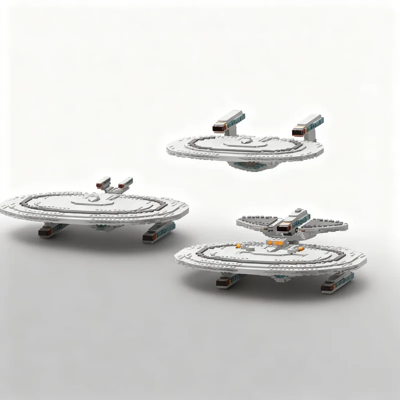 3507pcs MOC Space Large Light Cruisers Pack 2 Smooth Edition Model Building Blocks Christmas Gifts Toy Creative Collection Idea