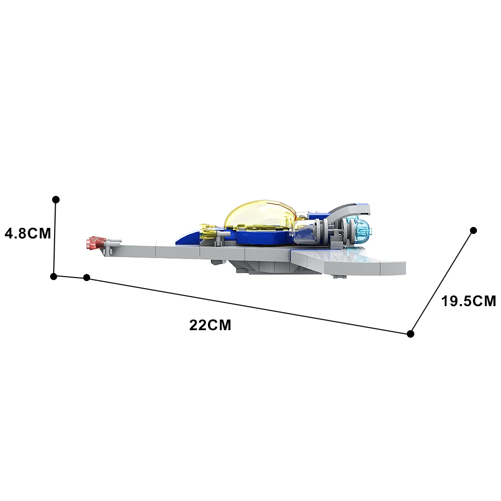 Moc Galaxy Explorer bloques de construcción de nave espacial clásica, juegos educativos del espacio, modelo de ladrillos, juguetes, regalo de cumpleaños para niños, avión
