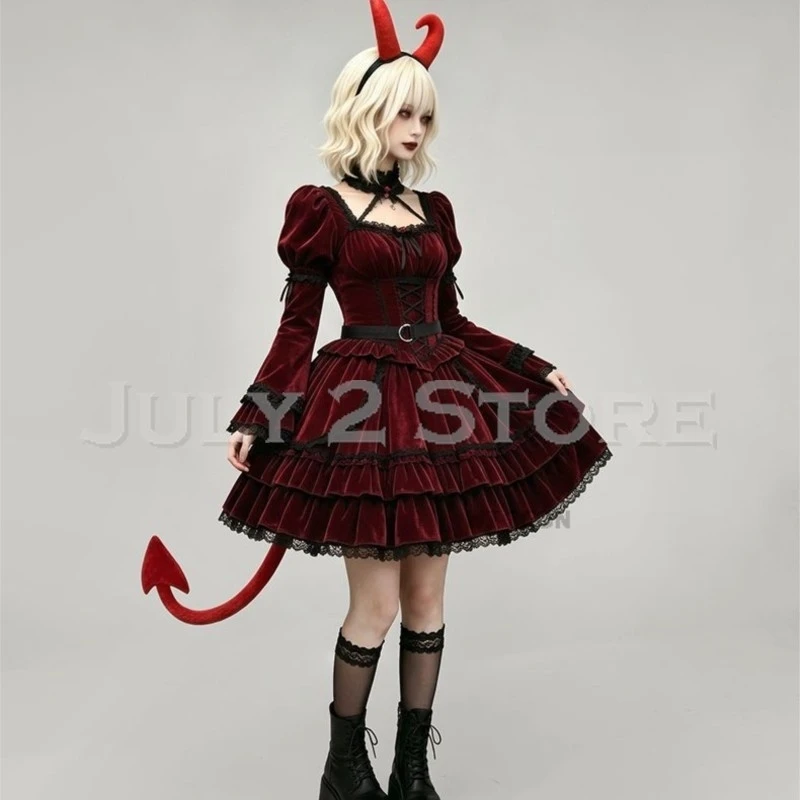 For Halloween Bat Demon Tail Cosplay Prop Gothic Vampire Lolita Devil Furry Tail Accessory  Party Comic‑Con Fancy Dress - view 5