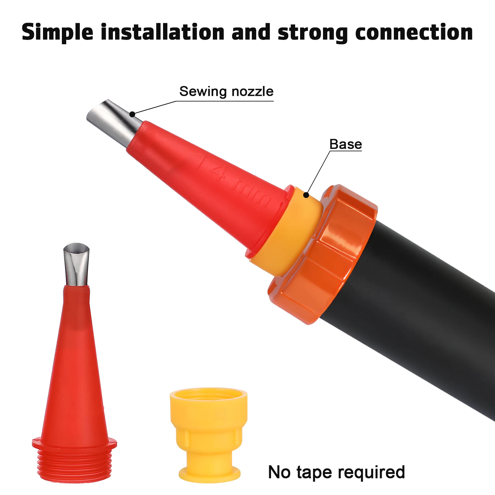 

24Pcs Caulking Nozzle Tips Stable Reusable Caulk Applicator Kit Easy Replacement Smooth Sealing Tool Set for Kitchen Bathroom