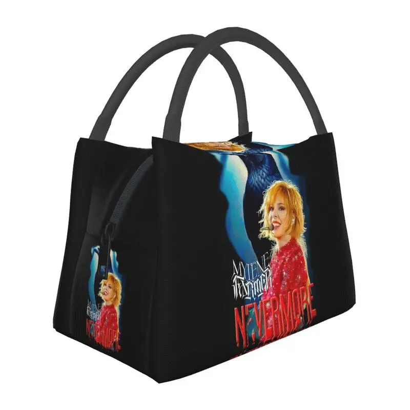 

Mylene Farmer French Singer Actor Insulated Lunch Bag for Women Resuable Cooler Thermal Lunch Box Office Picnic Travel