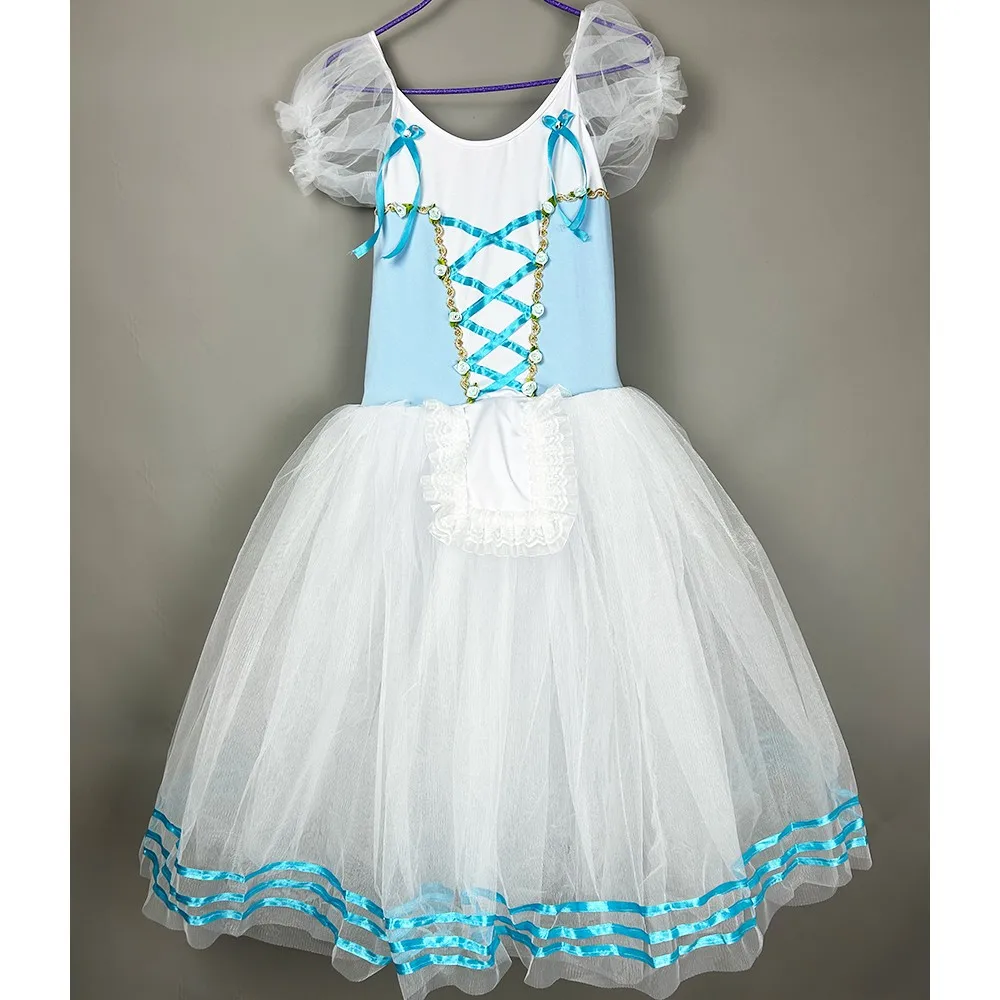 

Романтическое балетное платье-пачка, танцевальная одежда, синее профессиональное платье балерины «Лебединое озеро», детский балетный костюм для современной танцевальной вечеринки