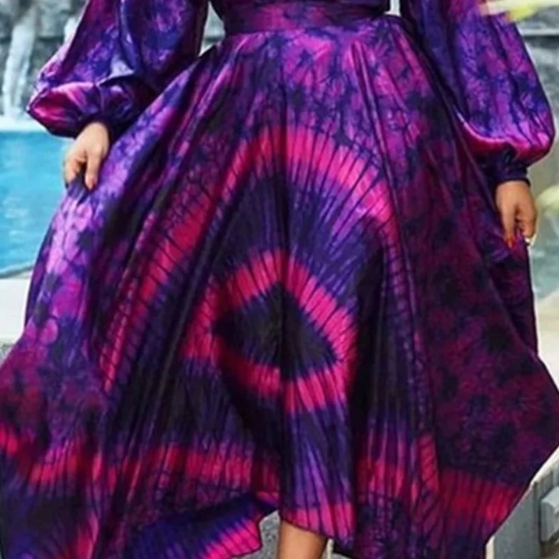 plus size Chiffon High-end V-Neck Full Sleeve Long High waist Dress Elegant Daily Sexy Women A-Line Maxi Dress vestido feminino