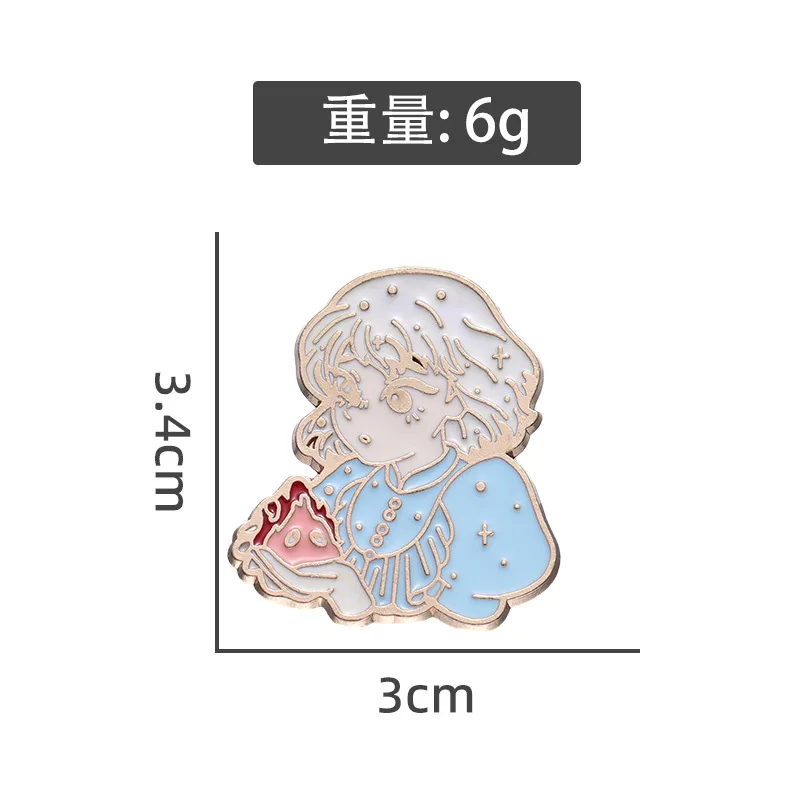 Creative Cartoon Character Avatar Enamel Pins Sweet Girl Alloy Brooch Badge Sweet Woman Jewelry Accessories Gift