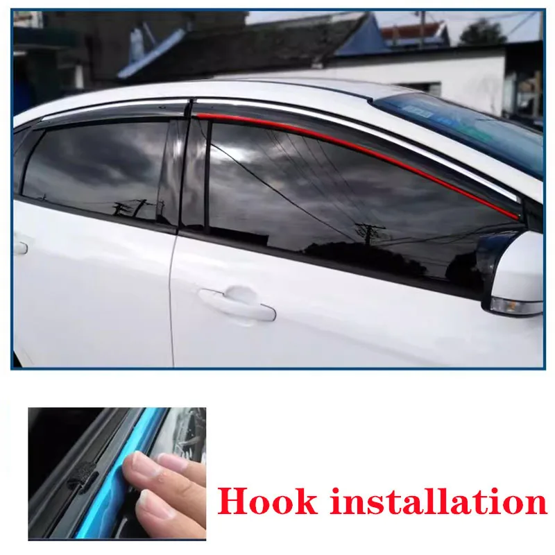 

Windows Visor for Ford Focus MK2 Hatchback/sedan 2005~2011 Vent Door Rain Eyebrow Smoke Deflector Guard Cover Accessories