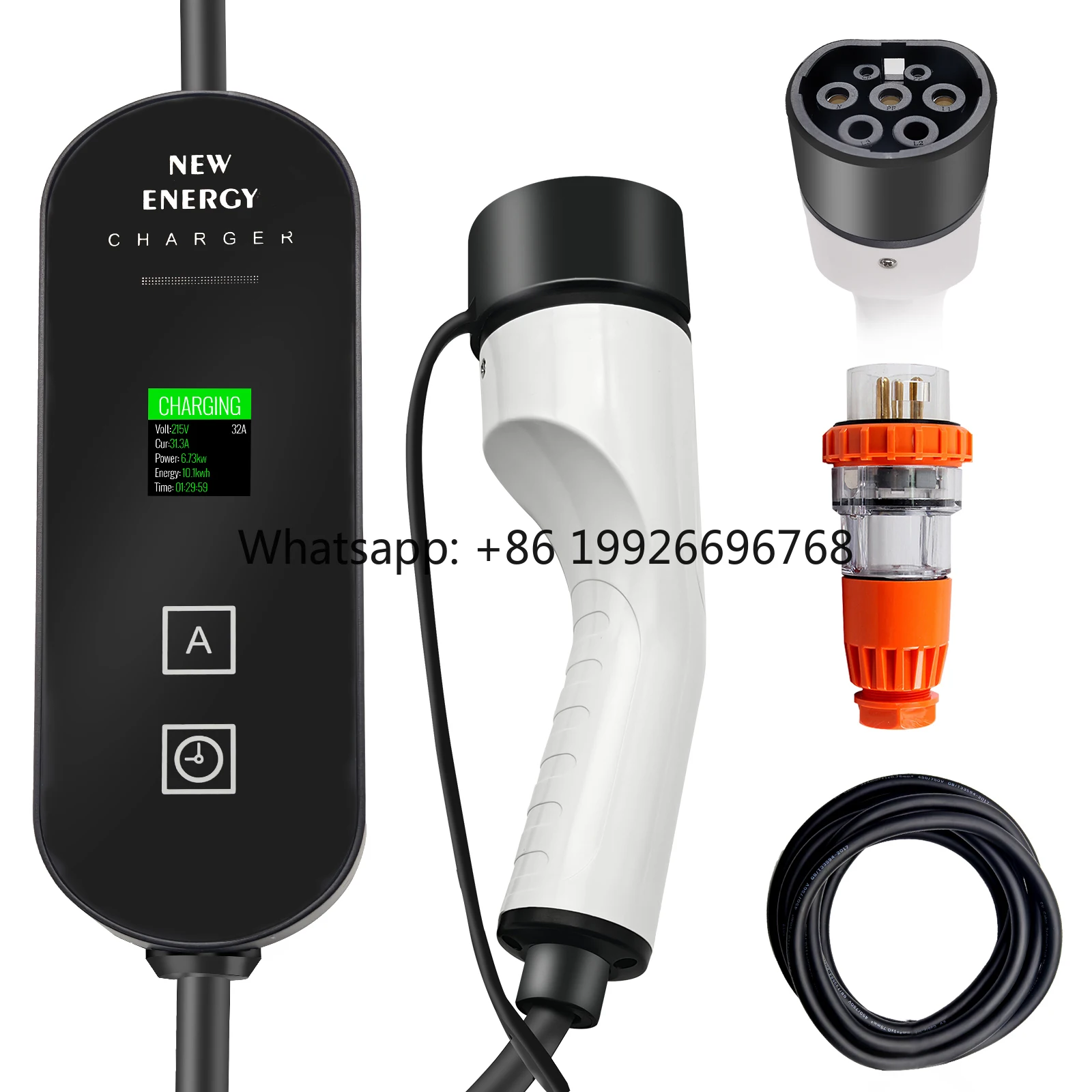 

Оптовая продажа с завода: Домашнее зарядное устройство для электромобилей 7 кВт, 32 А, IP65, Тип 1/2, кабель 5 м/10 м, 110-240 В, для электромобилей на новой энергии
