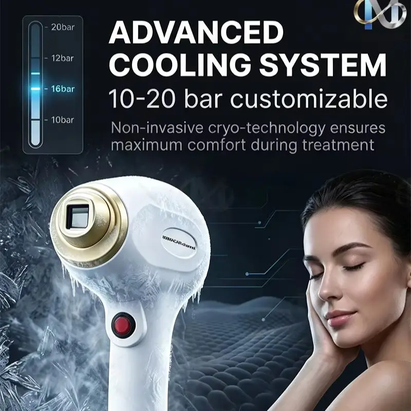 Summer Beach Bikini Full Body Hair Reduction Equipment Ice Cooling Comfort 4 Spectrum Skin Rejuvenation Black Doll Deep Clean
