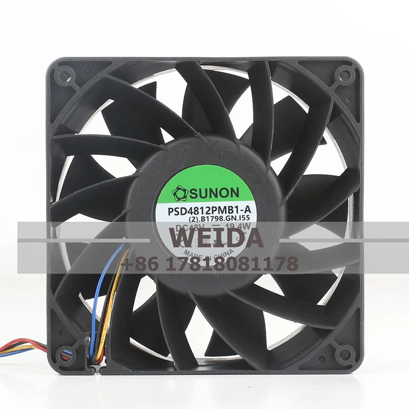 

CASE FAN Original SUNON PSD4812PMB1-A DC48V 19.4W 12038 Imported axial heat dissipation fan 120x120x38MM