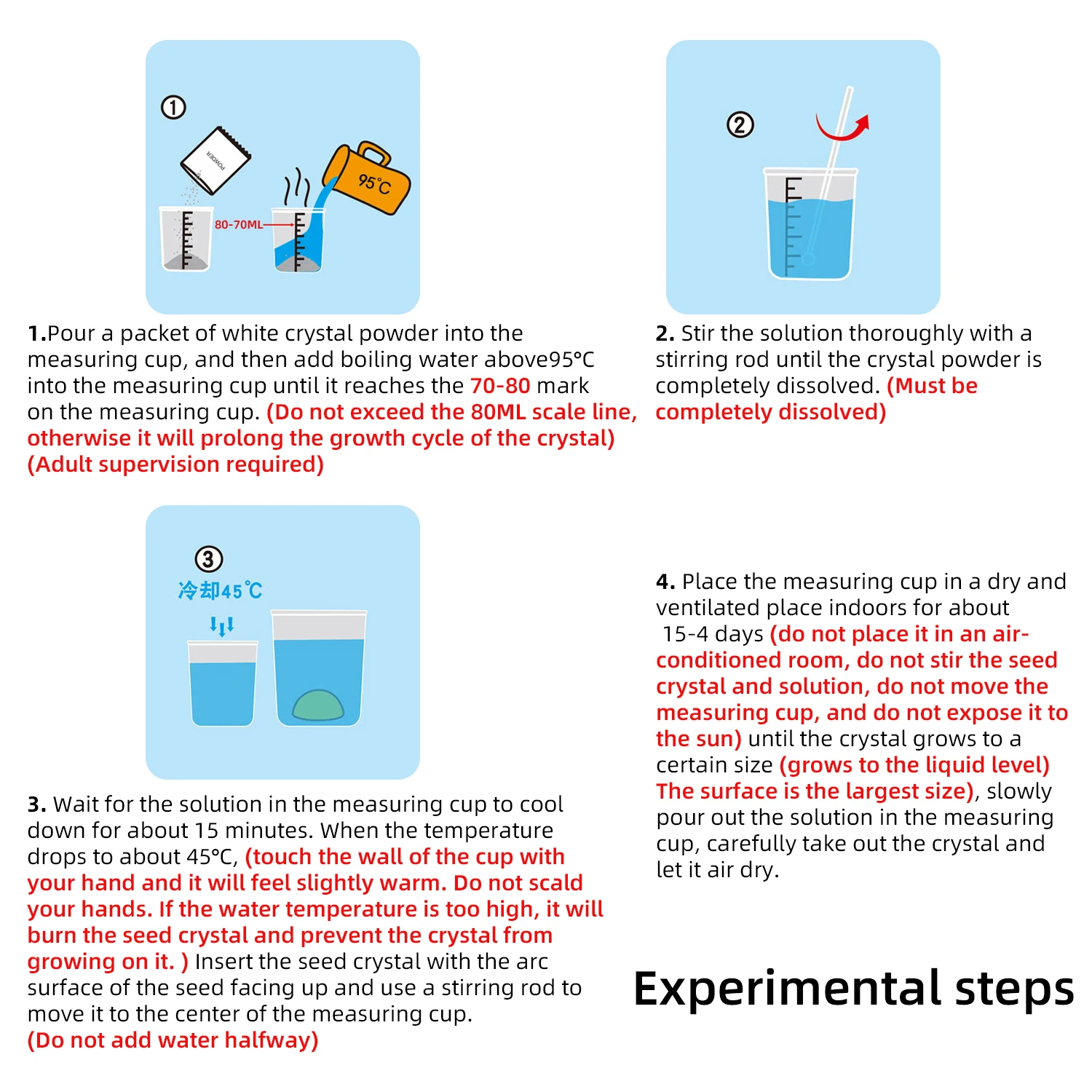 Kinder Kristall pflanzung Wissenschaft Experiment handgemachte DIY Produktion Kultivierung Kristall Puzzle Roman Pflanz spielzeug