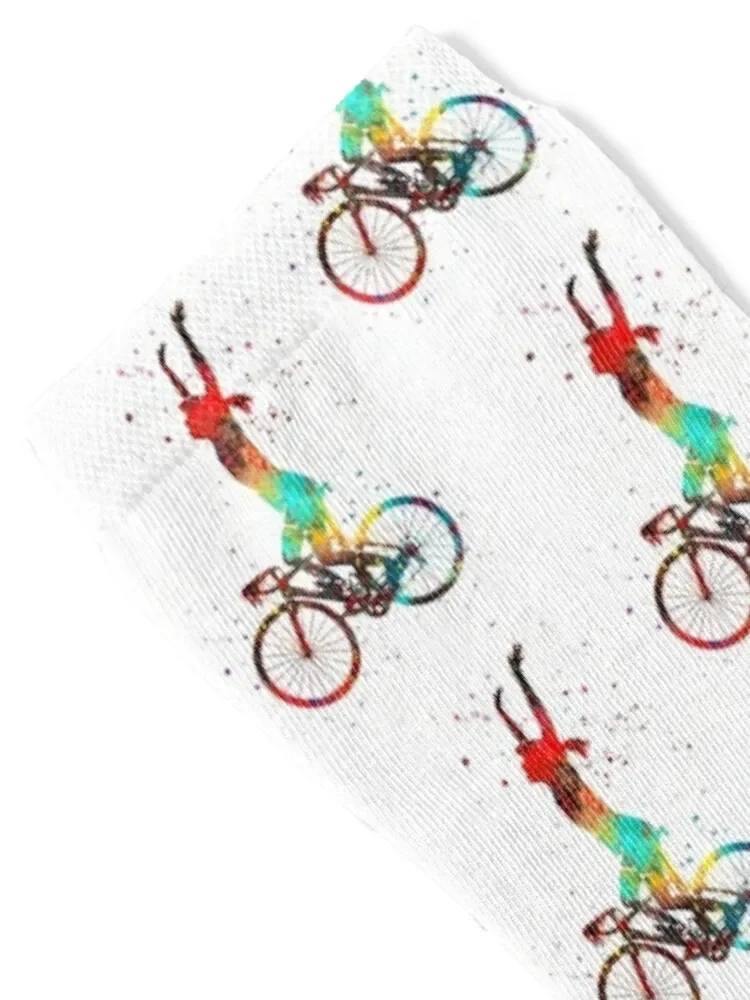 Road cycling, woman's road cycling, woman cyclist Socks ankle colored gift Socks Man Women's