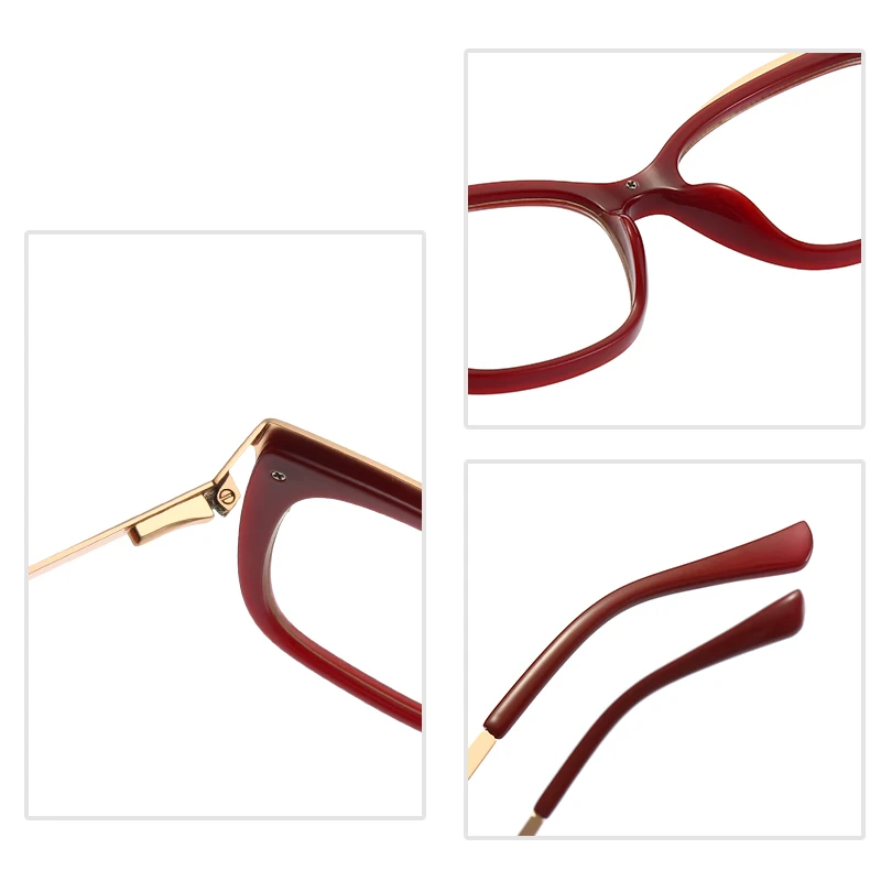 JMISUS Mode Cateye Progressieve Brillen op sterkte Hoogwaardige Metalen Vlinder Bijziendheid Bril Vrouw Optische Brillen