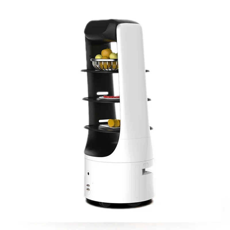 Fully Autonomous agv Food Delivery Robot Automatic Recharge Commercial Food Robot for Restaurant