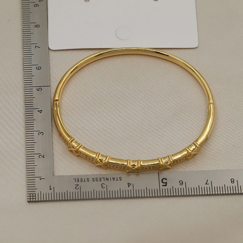 New Sight Crystal Cross Bangles&Bracelet for Women Wedding Bridal Zirconia Bracelet Fashion Brand Jewelry