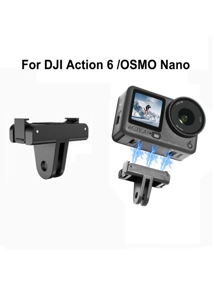 Akcesoria do kamery DJI Osmo Action 6 Nano, magnetyczny adapter dwupunktowy z gwintem 1/4 cala, uniwersalny uchwyt montażowy do DJI Osmo 360 II — zdjęcie produktu 7