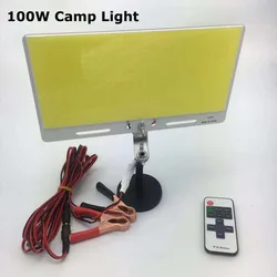 100W LED Camp Light DC12V with Remote Controller Magnet Holder Outdoor Fishing Lamp