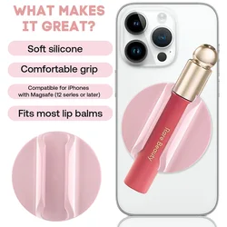 1PCS Medium For Magsafe Lip Gloss Lipstick Phone Holder Built-in Mirror Magnetic Stand For IPhone Universal Bracket