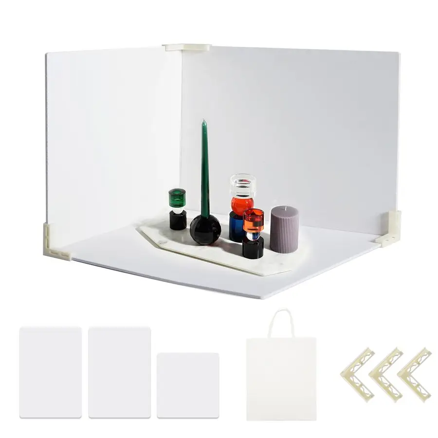 

PCS Board Photo Backdrop, 15.8x11.8 Inch Waterproof Photography Backdrop Boards with 3 PCS Bracket for Flat Lay, Product Photogr