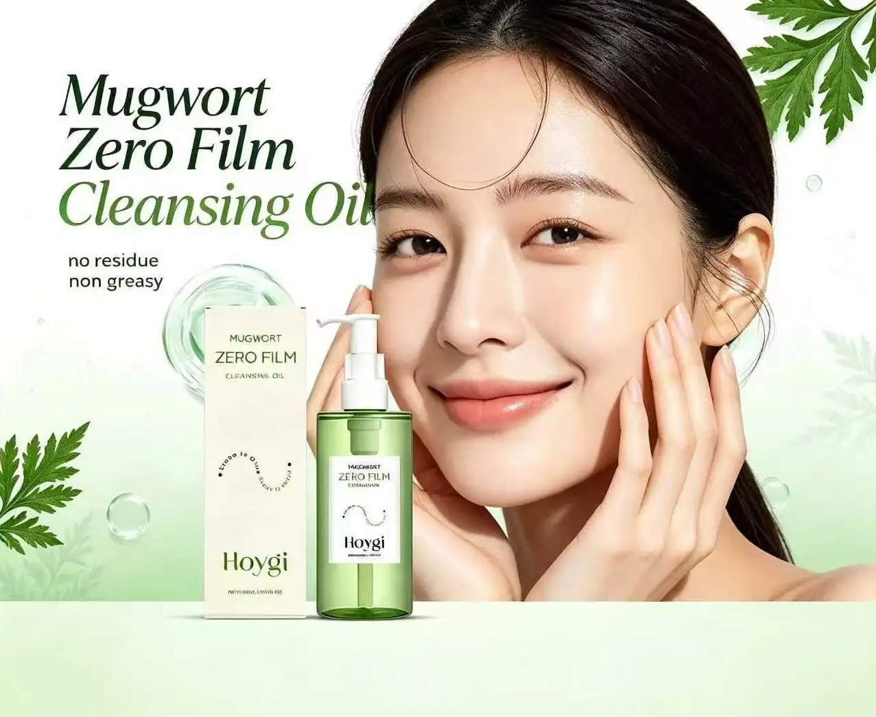 Mugwort Zero Film Cleansing Oil 100Ml Gentle Makeup Remover For Face Eyes Lips No Greasy Residue Soothing Daily Skin Care