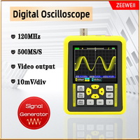 ZEEWEII DSO1511G DSO1511E 120M 2.4-inch Screen Digital Oscilloscope 120MHz Analog Bandwidth Support Signal Generator Handheld