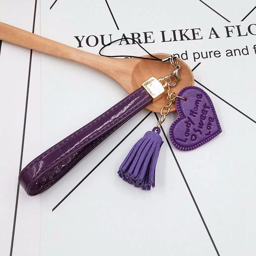 

Accessories Anti-Lost PU Leather Rope Love Heart Phone Strap Cell Phone Lanyard Keychain Mobile Phone Lanyard