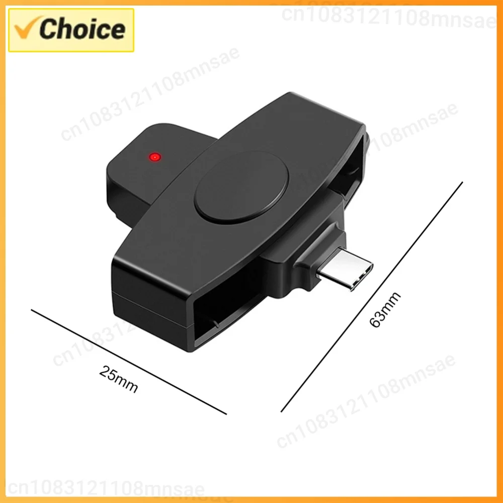 Portable Type-C Smart Card Reader CAC For Windows OS System Bank Tax Declaration Accessories SIM IC Card reader for MacBook Air