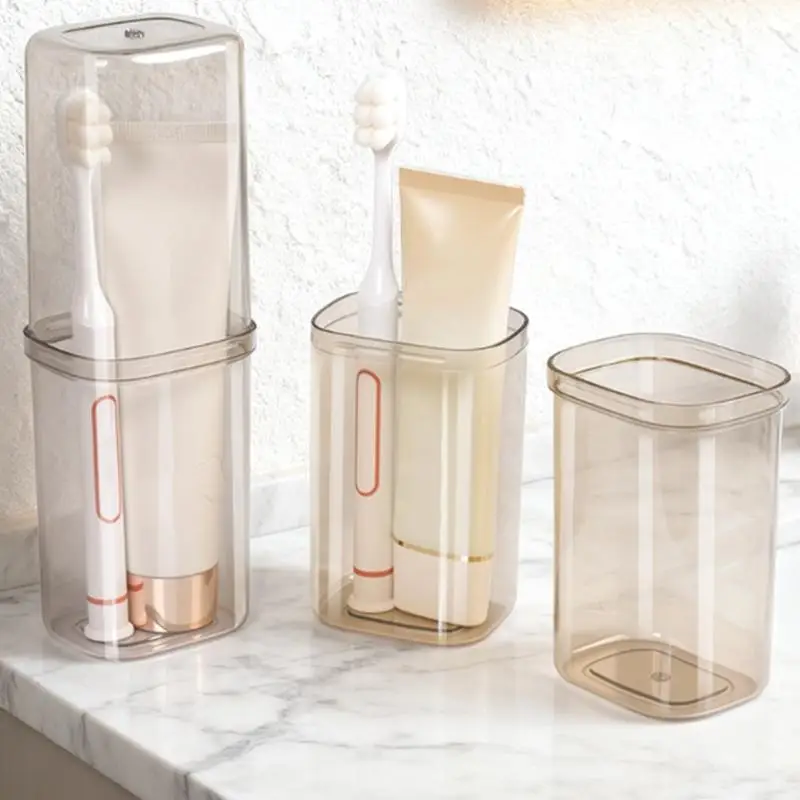 1Pcs Transparent Toothbrush Travel Containers Portable Toothbrush Case Outdoor/business Trip/travel Acessories