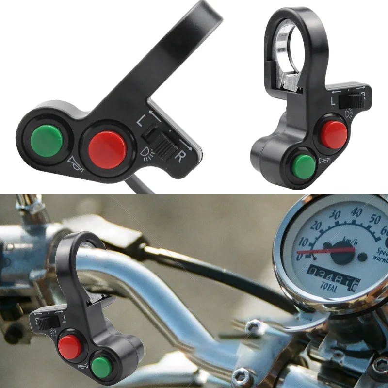 Motorcycle Scooter 22mm 7/8" Handlebar Horn Turn Signals Lig