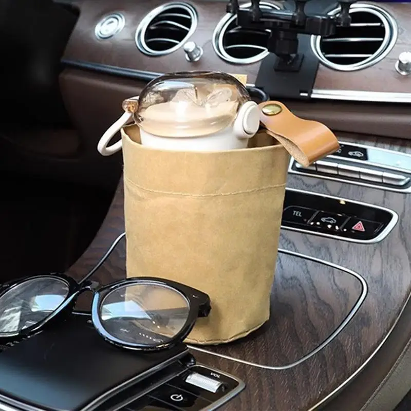 Car Trash Can Car Backseat Basket Trash Can Holder Portable Hung Car Umbrella Holder Storage Bucket For RVs Cars Trucks And SUVs