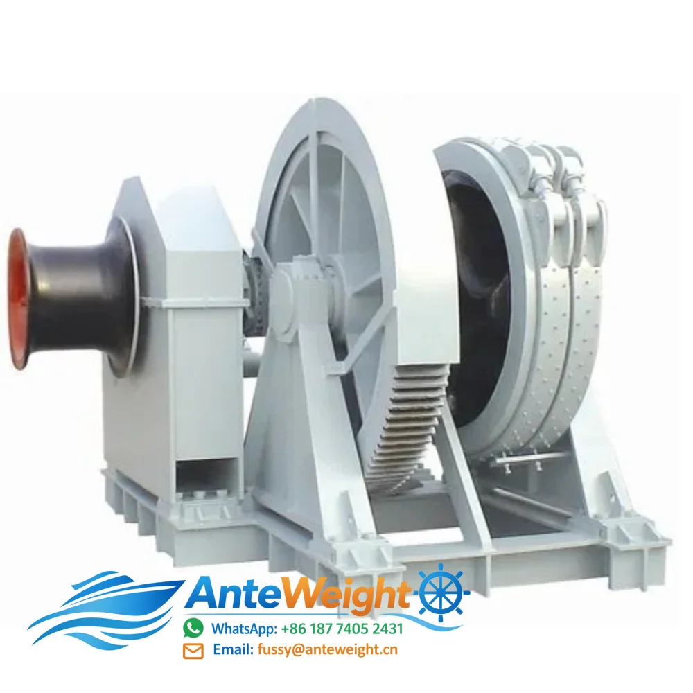 Single Gypsy Marine Deck Winch CCS Hydraulic & Electric Windlass Anchor with 22~94mm Chain Size for Boat Use