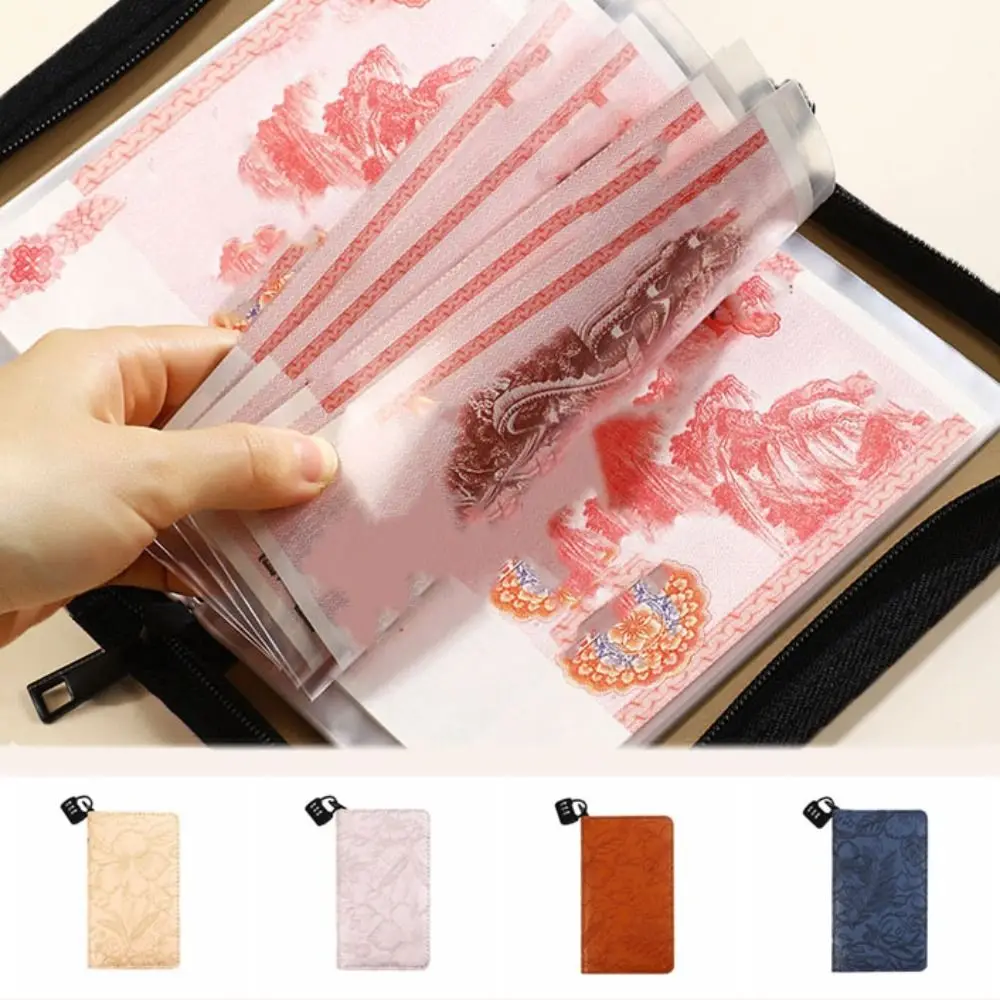 PU Leather Saving Money Binder Budget Planner Savings Handbook Budget Binder with Lock Wallet Storage Cash Envelopes view 3