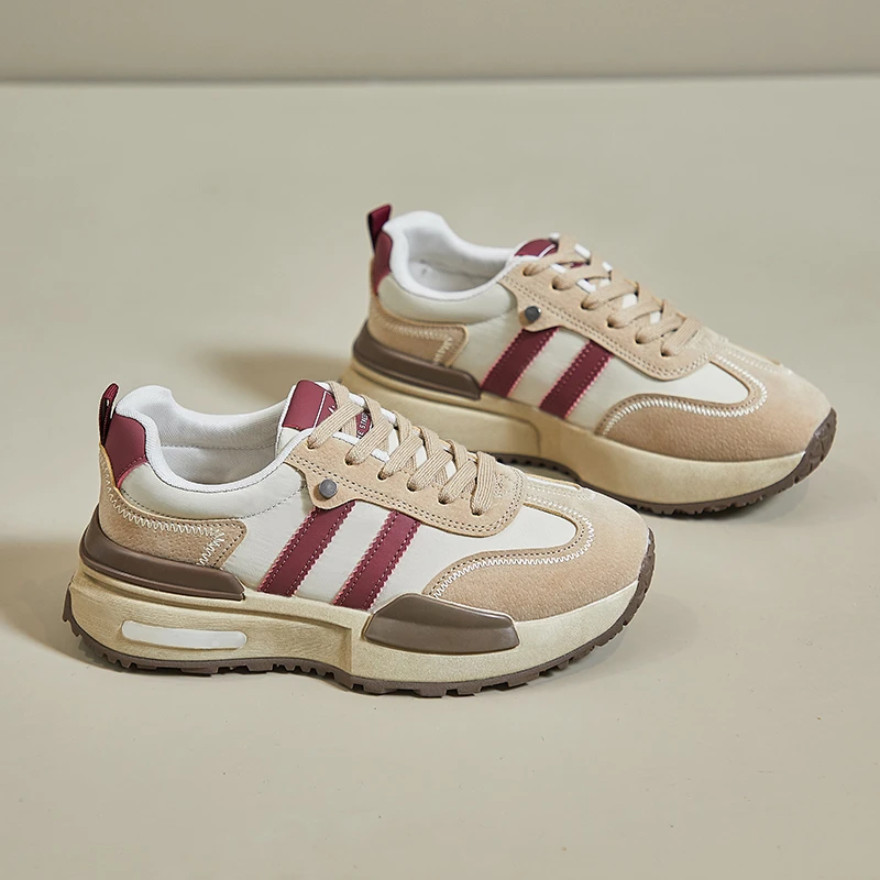 2024 nowe buty Forrest Gump retro damskie koreańska wersja sportowych butów casualowych dla studentów buty do biegania z grubą podeszwą