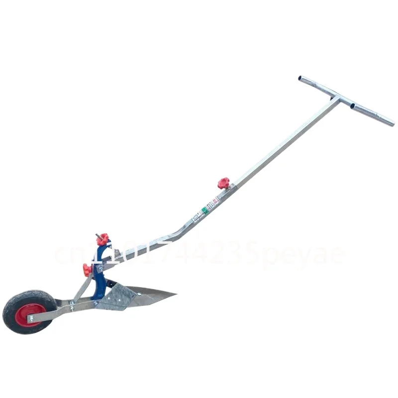 Human-powered plow Hand fishing plough trenching plow Ridge opener trencher Micro tiller