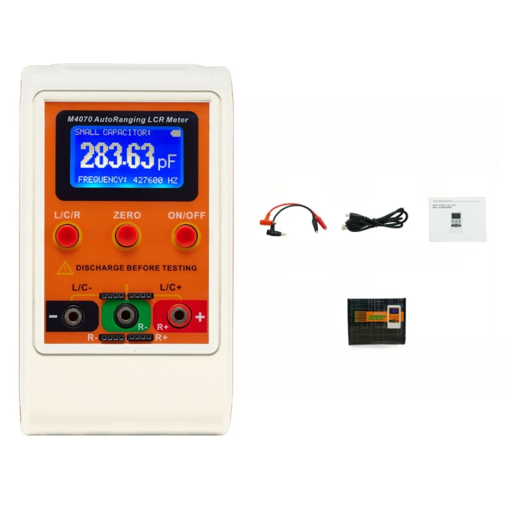 Automatic Range Tester M4070 LCR Meter For Quality Inspection 128 64 Dot For Matrix Display Internal Reference Capacitor