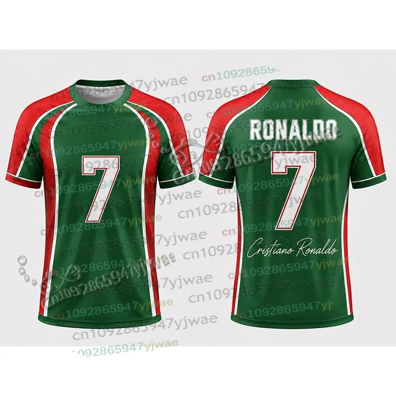 Hot Sale Rushready Special Ronaldo No.7 Commemorative Football Jersey Summer Adult/Kid Sport TShirt Streetwear Fan Soccer Jersey
